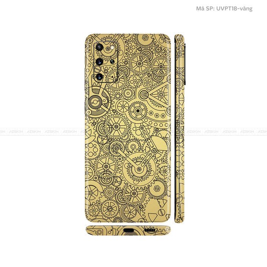 Dán Skin Galaxy S20 Series Vân Động Cơ Vàng | UVPT18