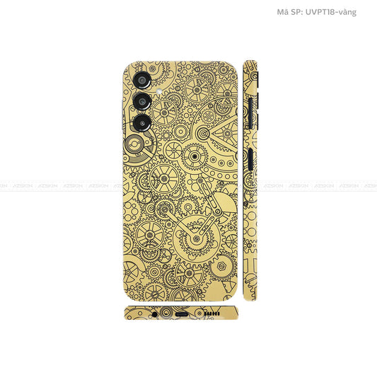 Dán Skin Galaxy A Series Vân Động Cơ Vàng Đồng | UVPT18