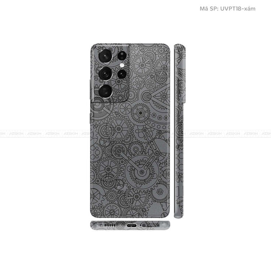 Dán Skin Galaxy S21 Series Vân Động Cơ Xám | UVPT18