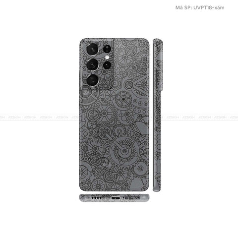 Dán Skin Galaxy S21 Series Vân Động Cơ Xám | UVPT18