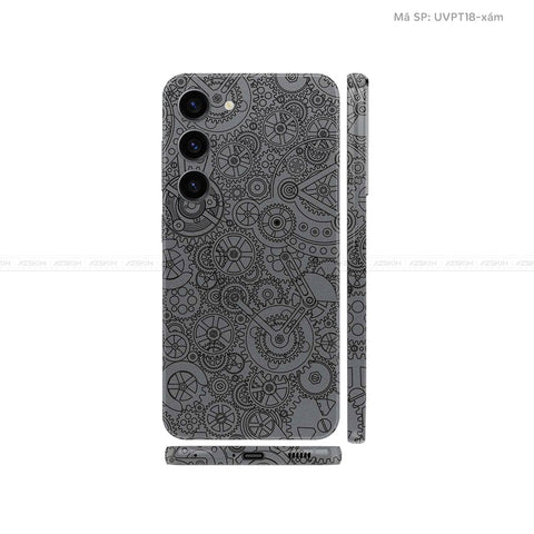 Dán Skin Galaxy S23 Series Vân Nổi Động Cơ Xám | UVPT18