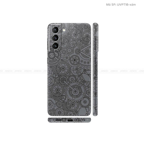 Dán Skin Galaxy S21 Series Vân Động Cơ Xám | UVPT18