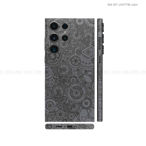 Dán Skin Galaxy S23 Series Vân Nổi Động Cơ Xám | UVPT18