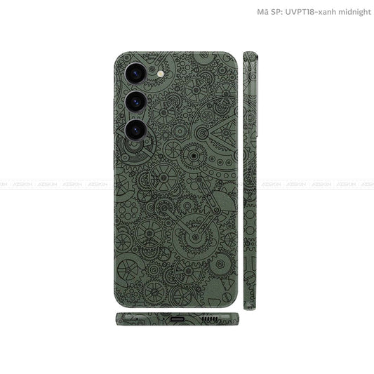 Dán Skin Samsung Galaxy S24 Series Vân Nổi Động Cơ Xanh Midnight | UVPT18