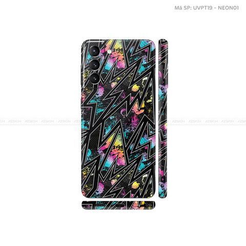 Dán Skin Galaxy S21 Series Vân Neon 01 | UVPT19