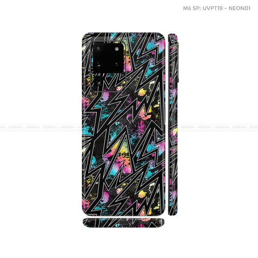 Dán Skin Galaxy S20 Series Vân Neon 01 | UVPT19