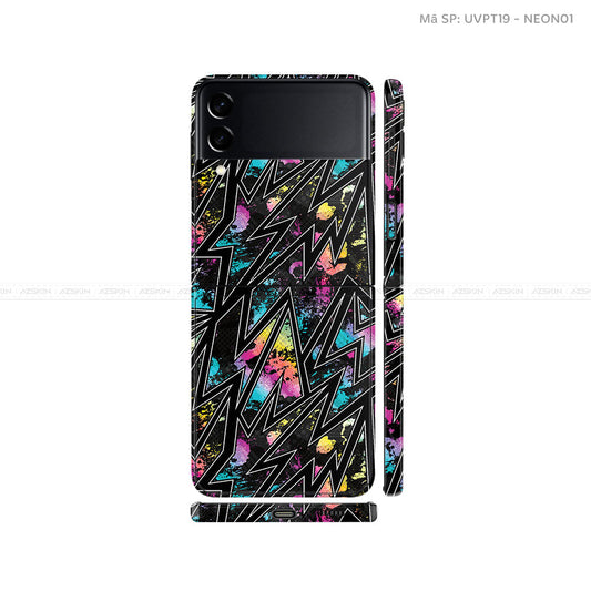 Dán Skin Galaxy Zflip3 Vân Neon 01 | UVPT19