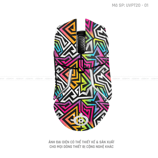 Skin Dán Chuột Steelseries Vân Nổi Graffiti | UVPT20-01