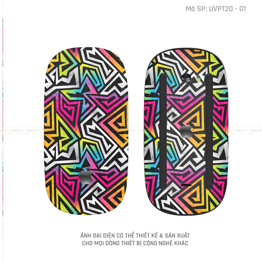 Skin Dán Chuột Apple Magic Mouse Vân Nổi Hình Graffiti | UVPT20-01