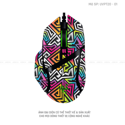 Skin Dán Chuột Razer Vân Nổi Hình Graffiti | UVPT20-01