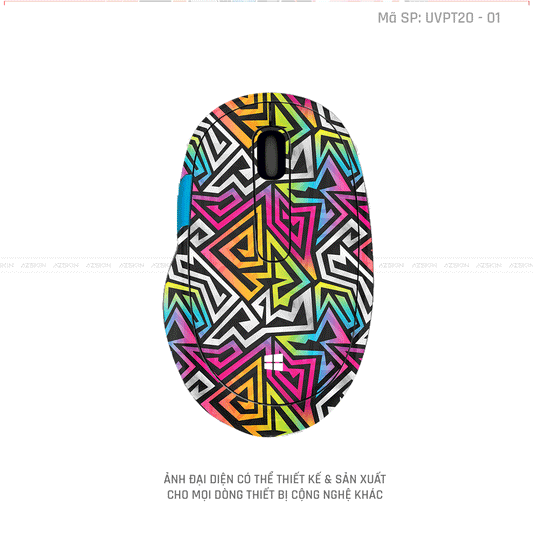 Skin Dán Chuột Microsoft Vân Nổi Graffiti | UVPT20-01
