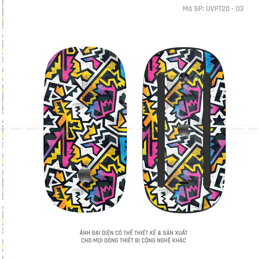 Skin Dán Chuột Apple Magic Mouse Vân Nổi Hình Graffiti | UVPT20-03