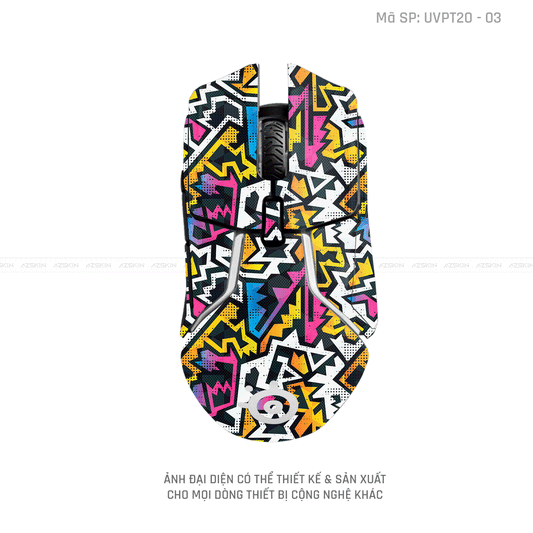 Skin Dán Chuột Steelseries Vân Nổi Graffiti | UVPT20-03