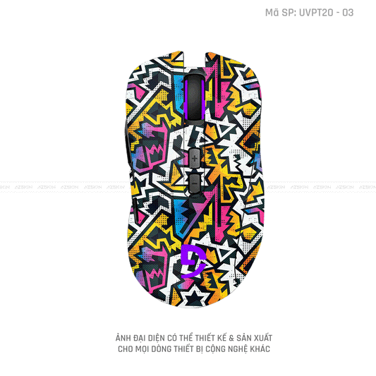 Skin Dán Chuột Fuhlen Vân Nổi Hình Graffiti | UVPT20-03