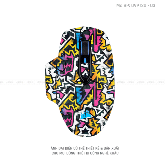 Skin Dán Chuột Corsair Vân Nổi Hình Graffiti - 03 | UVPT20