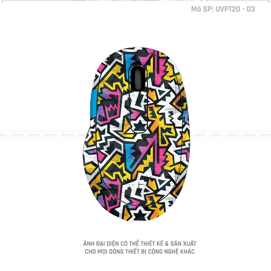 Skin Dán Chuột Microsoft Vân Nổi Graffiti | UVPT20-03