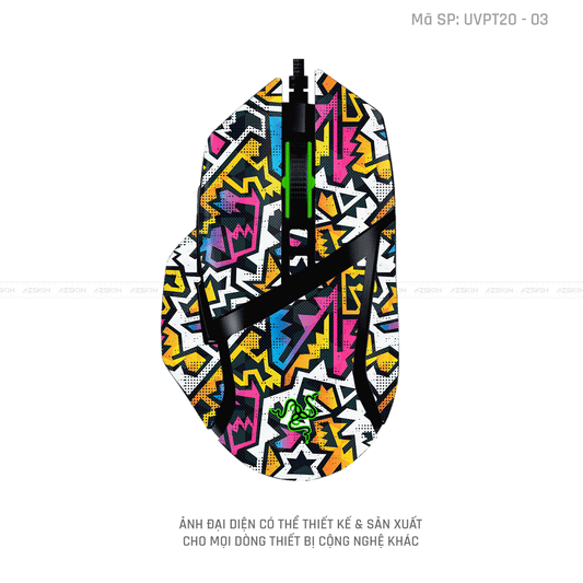 Skin Dán Chuột Razer Vân Nổi Hình Graffiti | UVPT20-03
