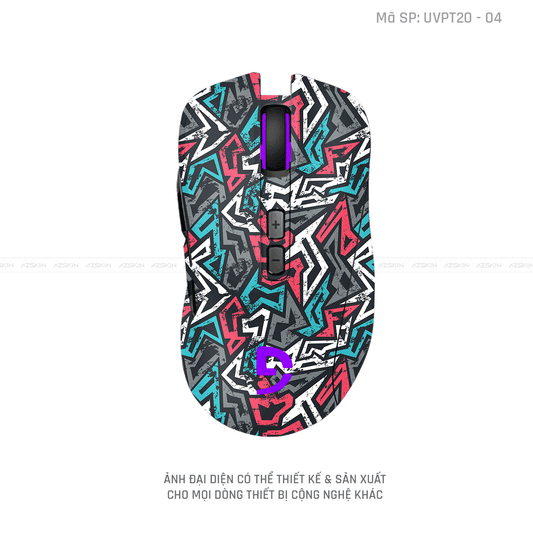 Skin Dán Chuột Fuhlen Vân Nổi Hình Graffiti | UVPT20-04