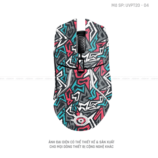 Skin Dán Chuột Steelseries Vân Nổi Graffiti | UVPT20-04
