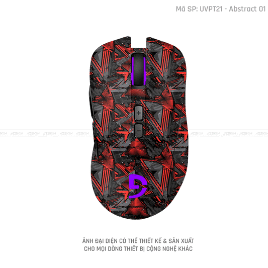 Skin Dán Chuột Fuhlen Vân Nổi Hình Abstract-01 | UVPT21