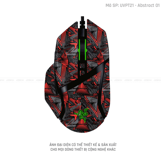 Skin Dán Chuột Razer Vân Nổi Hình Abstract-01 | UVPT21