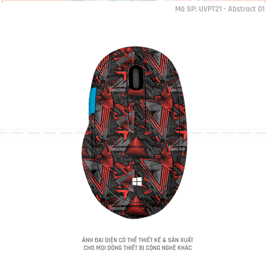 Skin Dán Chuột Microsoft Vân Nổi Abstract-01 | UVPT21