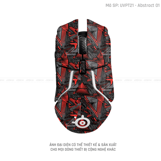 Skin Dán Chuột Steelseries Vân Nổi Abstract 01 | UVPT21