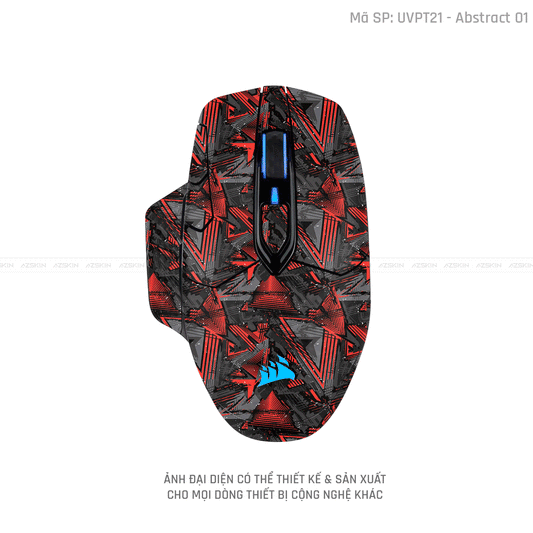 Skin Dán Chuột Corsair Vân Nổi Hình Abstract - 01 | UVPT21