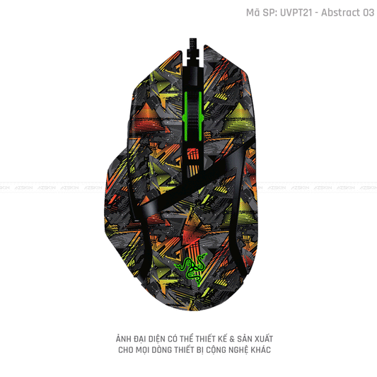 Skin Dán Chuột Razer Vân Nổi Hình Abstract-03 | UVPT21