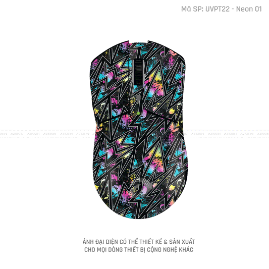 Skin Dán Chuột Dareu Vân Nổi Hình Neon-01 | UVPT22