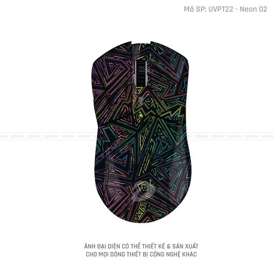 Skin Dán Chuột Dareu Vân Nổi Hình Neon-02 | UVPT22