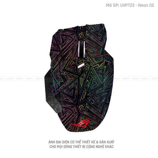 Skin Dán Chuột Asus Vân Nổi Hình Neon-02 | UVPT22