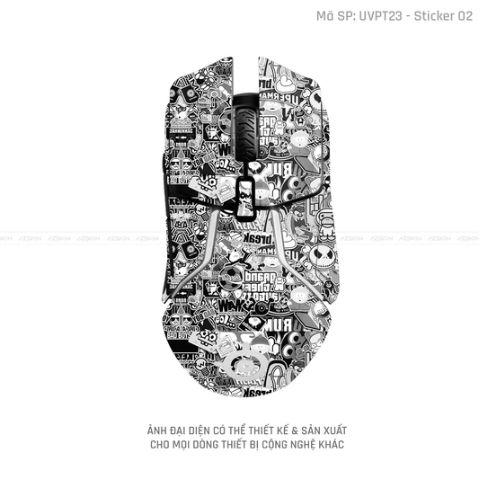 Skin Dán Chuột Steelseries Vân Nổi Sticker - 01 | UVPT23