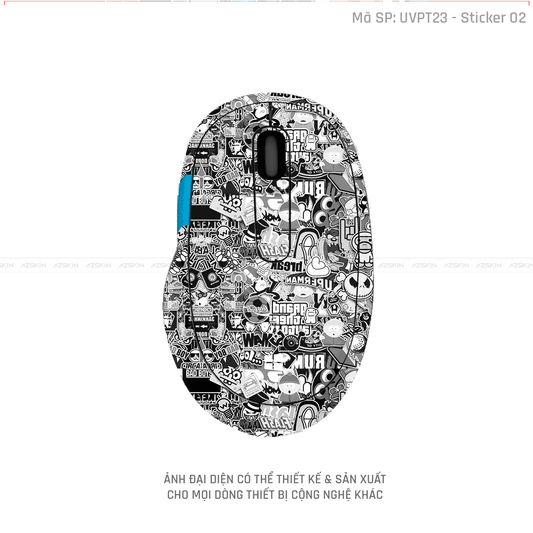 Skin Dán Chuột Microsoft Vân Nổi Sticker-02 | UVPT23