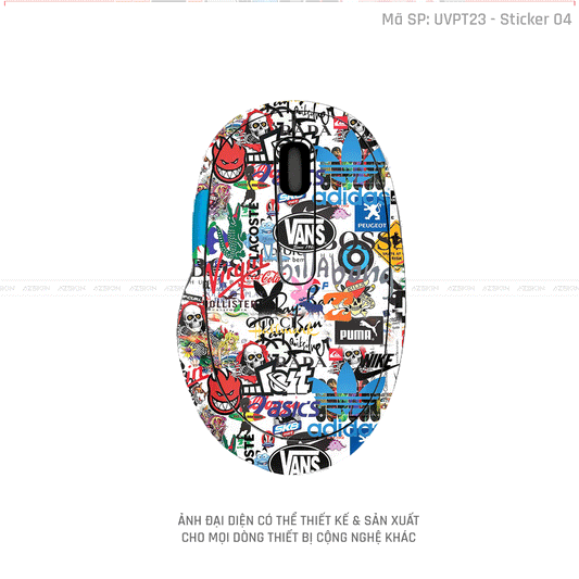 Skin Dán Chuột Microsoft Vân Nổi Sticker-04 | UVPT23