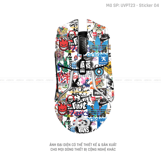 Skin Dán Chuột Steelseries Vân Nổi Sticker - 04 | UVPT23