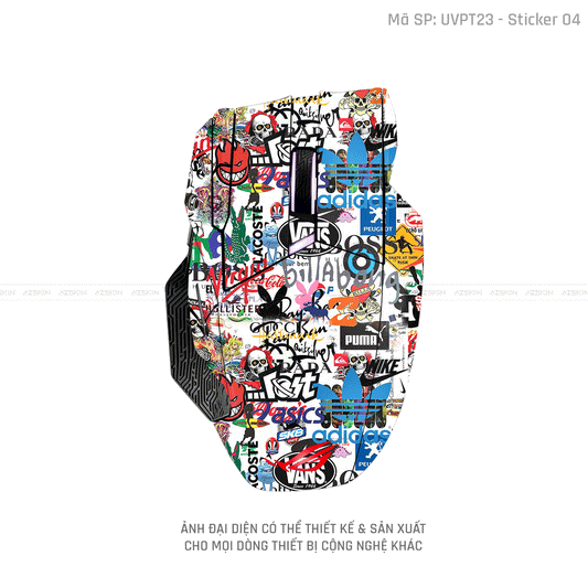 Skin Dán Chuột Asus Vân Nổi Hình Sticker-04 | UVPT23