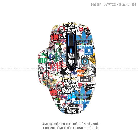 Skin Dán Chuột Corsair Vân Nổi Hình Sticker - 04 | UVPT23