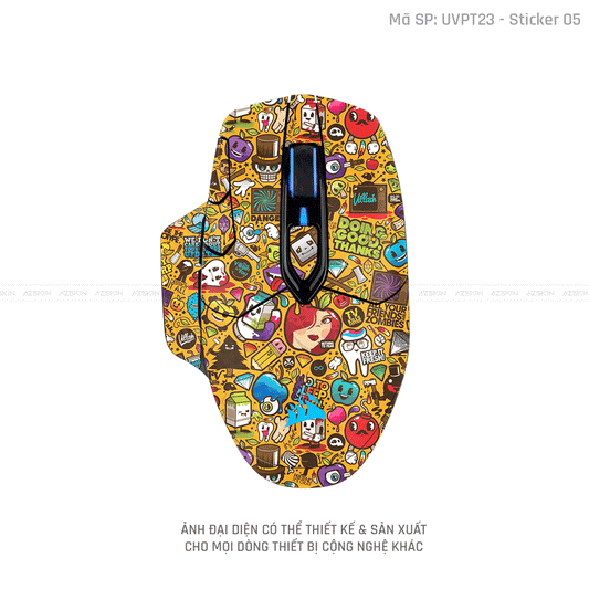 Skin Dán Chuột Corsair Vân Nổi Hình Sticker - 05 | UVPT23