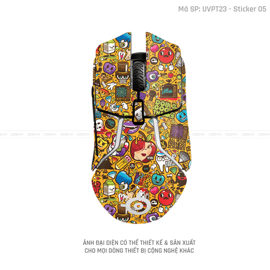 Skin Dán Chuột Steelseries Vân Nổi Sticker - 05 | UVPT23