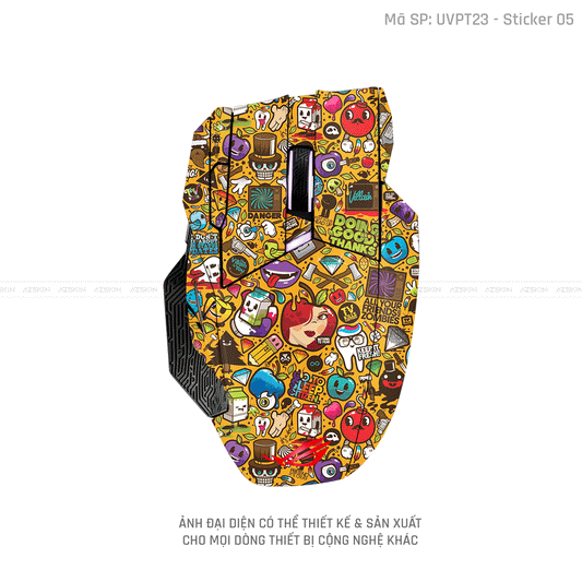Skin Dán Chuột Asus Vân Nổi Hình Sticker-05 | UVPT23