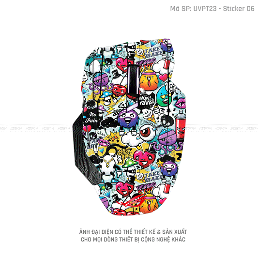Skin Dán Chuột Asus Vân Nổi Hình Sticker-06 | UVPT23