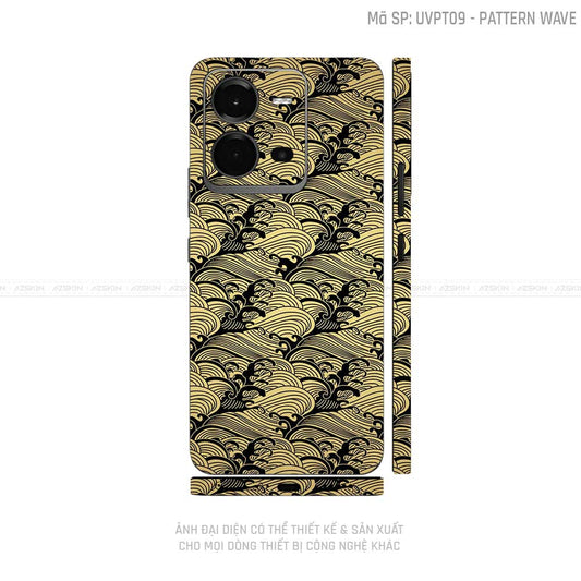 Dán Skin Vivo V Series Vân Pattern Wave Gold | UVPT09