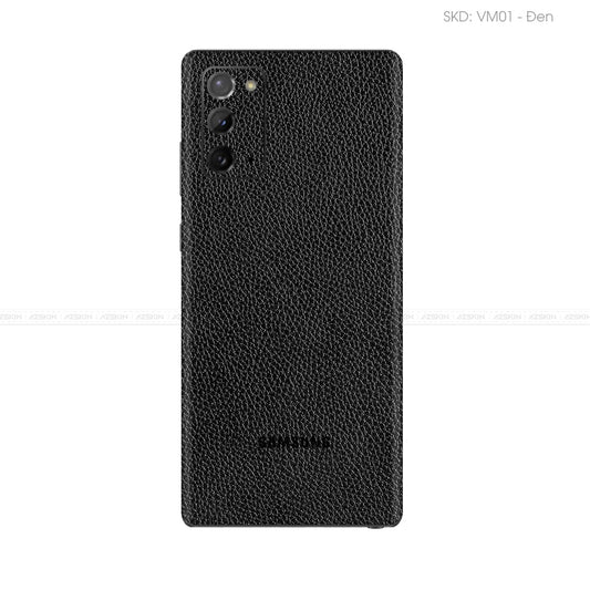 Miếng Dán Da Samsung Note 20 Series Vân Mil Đen | VM01