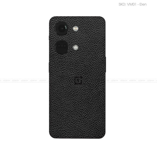 Miếng Dán Da OnePlus Ace Series Vân Mil Đen | VM01
