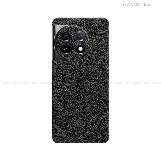 Miếng Dán Da OnePlus 11 Series Vân Mil Đen | VM01