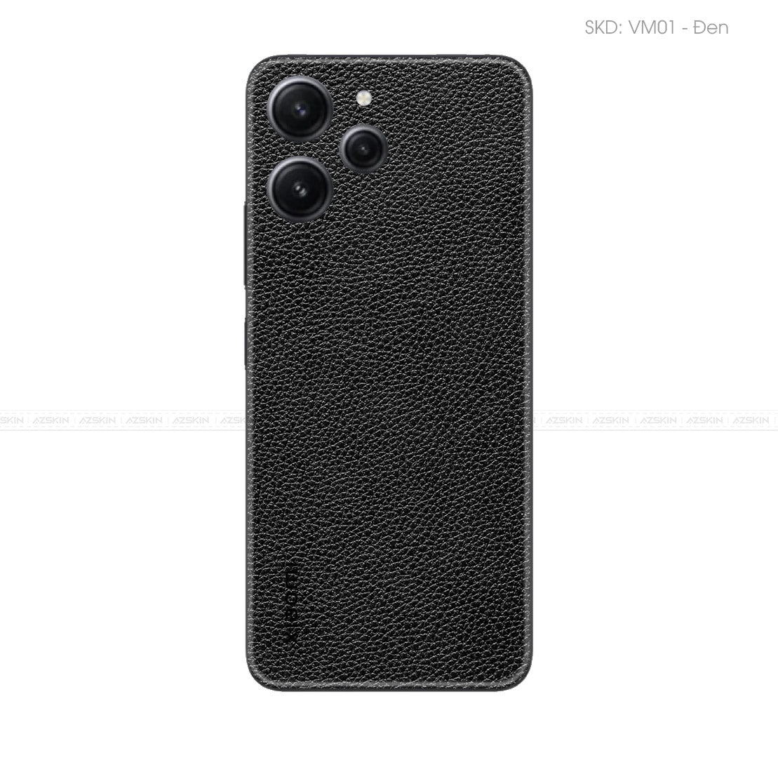 Miếng Dán Da Xiaomi Note 12 Series Vân Mil Đen | VM01