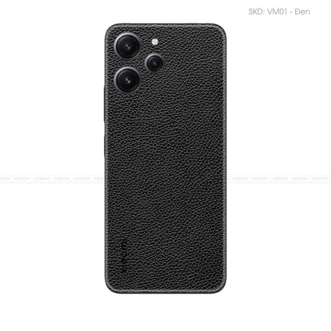 Miếng Dán Da Xiaomi Note 12 Series Vân Mil Đen | VM01
