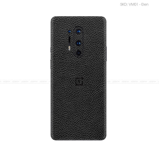 Miếng Dán Da OnePlus 8 Series Vân Mil Đen | VM01