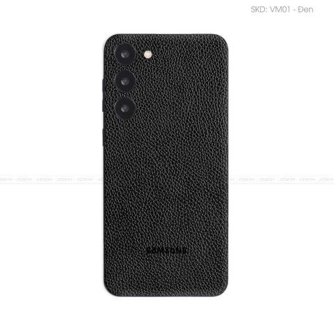 Miếng Dán Da Samsung Galaxy S24 Series Vân Mil Đen | VM01